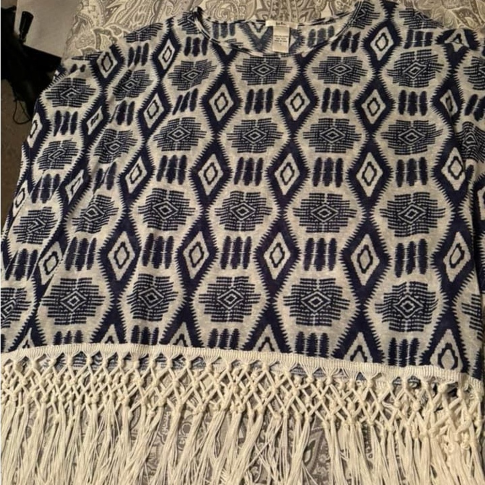 Women’s printed pancho